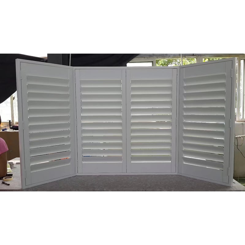 Decorative PVC Plantation Shutter Bay Corner Window